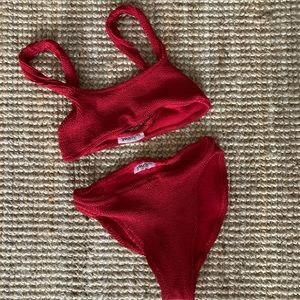 Aplomb High-wait two piece in Rosso (red)